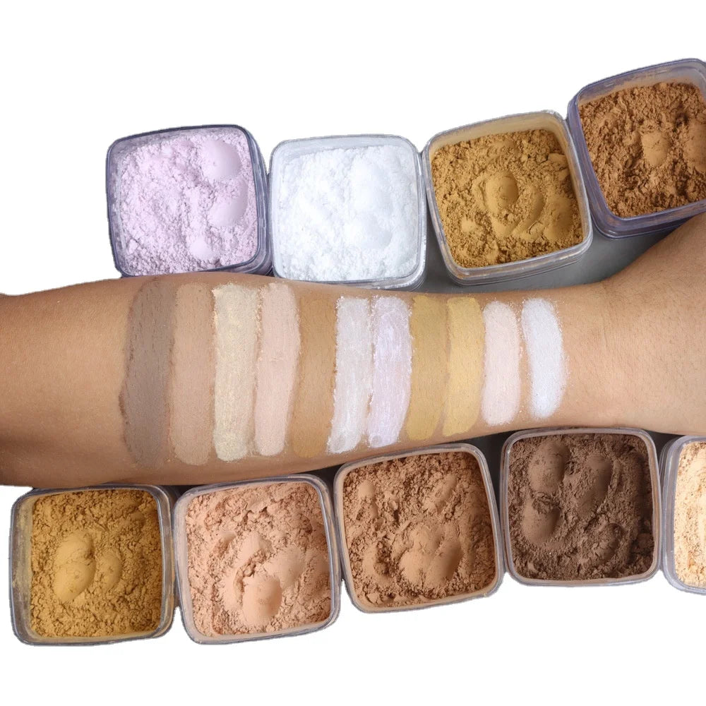Private Label Face Custom logo Translucent Setting Makeup Powder DIY Vegan HD Matte Loose Setting Powder