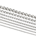 SUS304 Stainless Steel Twisted Link Chain Stainless Steel Welded Dog Pet Chain Link 1.2mm/1.5mm/2mm/2.5mm/3mm/3.5mm/4mm/5mm