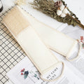 Wholesale Double-Sided Body Comfortable Spa Belt Organic Sponge Exfoliating Sisal Long Strip Brush Bath Pull Back Bath Strap