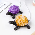 Wholesale Turtle Shape Crystal Cluster Tooth Flower Night Light Amethyst Citrine Table Lamp
