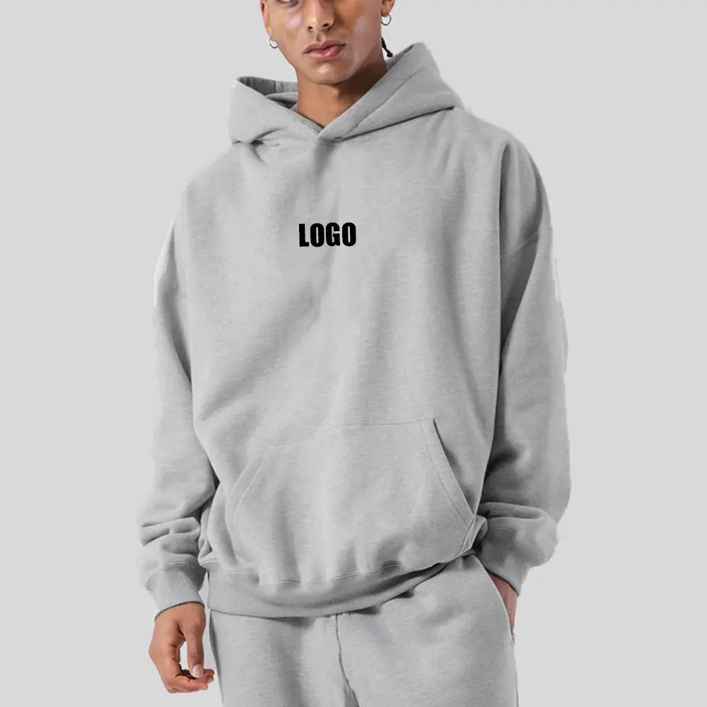 2023 Custom New Oversized 400G Long Sleeves Sweatshirt Activewear Women Terry Fabric Gym Fitness Unisex Puff Printing Hoodie