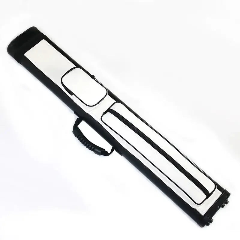 Hot Sale 2B4S  6 Holes White&black Leather 1/2 Billiard Pool Cue Case Cue Bag for Sale