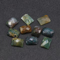 DIY Natural Indian Agate square Gemstone Cabochons