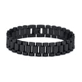 Men's 15mm Titanium and Stainless Steel Fashion Charm Bracelet Watch Strap Accessory Elegant Jewelry