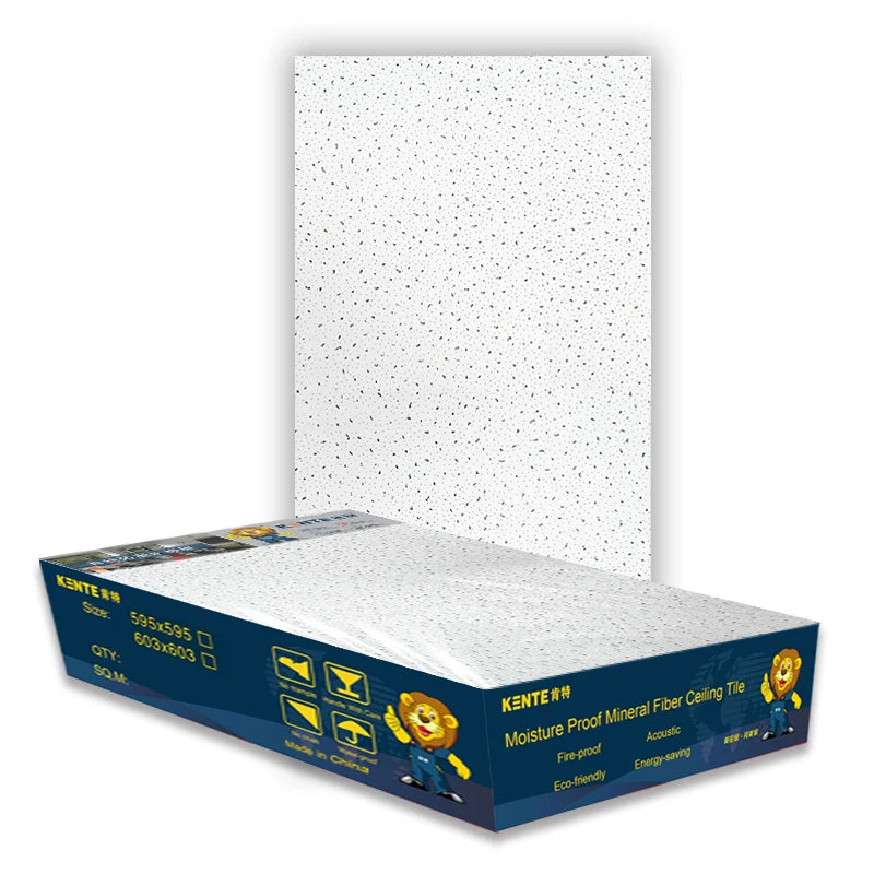 Commercial Modern Design 600x1200x15mm Thickness Mineral Suspension Fireproof Square for Hospital Sound-Absorption Acoustic