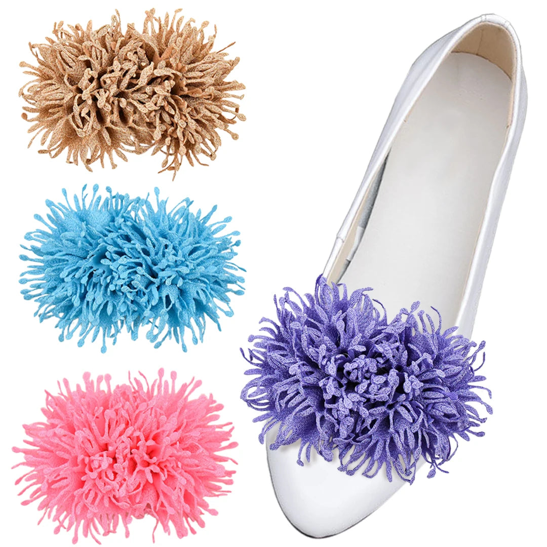 Detachable Ladies Heels Metal Shoe Clips Buckle Decorations Durable Waterproof Fashionable Flower Accessories 4 Colors