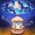 Kids Favorite Dreamy Rotating House LED Projection Lamp USB Rechargeable Eco-Friendly Music Sleep Aid Night Wireless Speaker