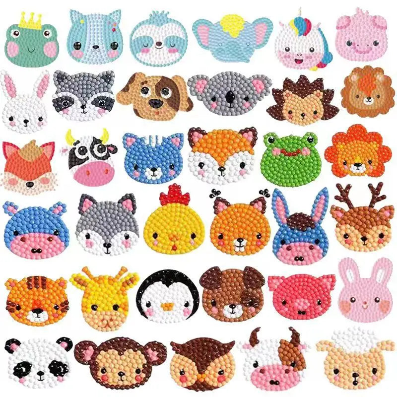Best Selling DIY Diamond Stickers Creative Children's Gem Art Crafts Printed Cartoon Style Paper Handpainted for Kids