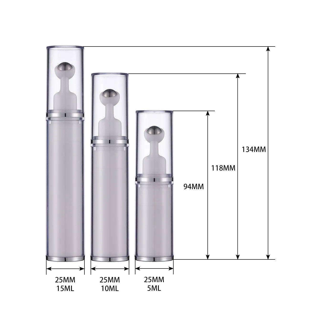 5ml 10ml Double-Layer Plastic Vacuum Ball Bearing Packaging Rabbit Ear Crown Cap Logo PP Material MOQ 100pcs