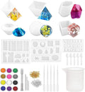 Silicone Resin Molds 5Pcs Resin Casting Molds Including Sphere Cube Pyramid Square Round for Resin Epoxy Candle Wax Soap