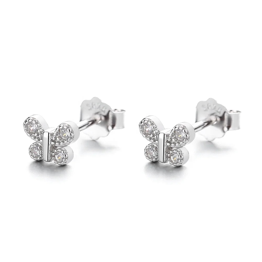 925 Silver Jewelry Sterling Silver Lovely butterfly Earrings