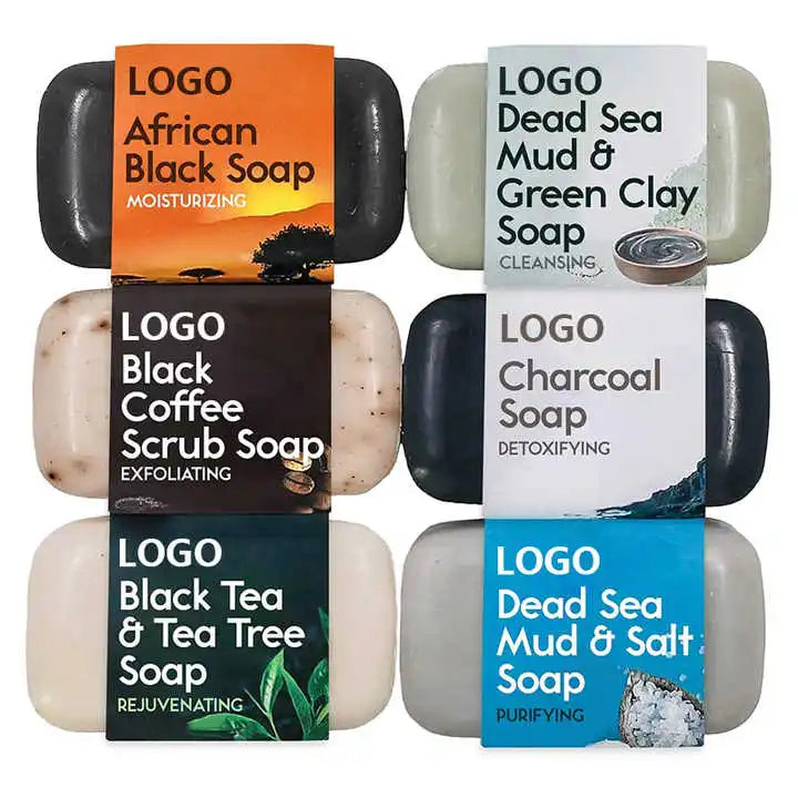 Wholesale Handmade Herbal Rice Essence Solid Essential Oil Face Soap Deep Cleaning Whitening Moisturizing Removing Bacteria