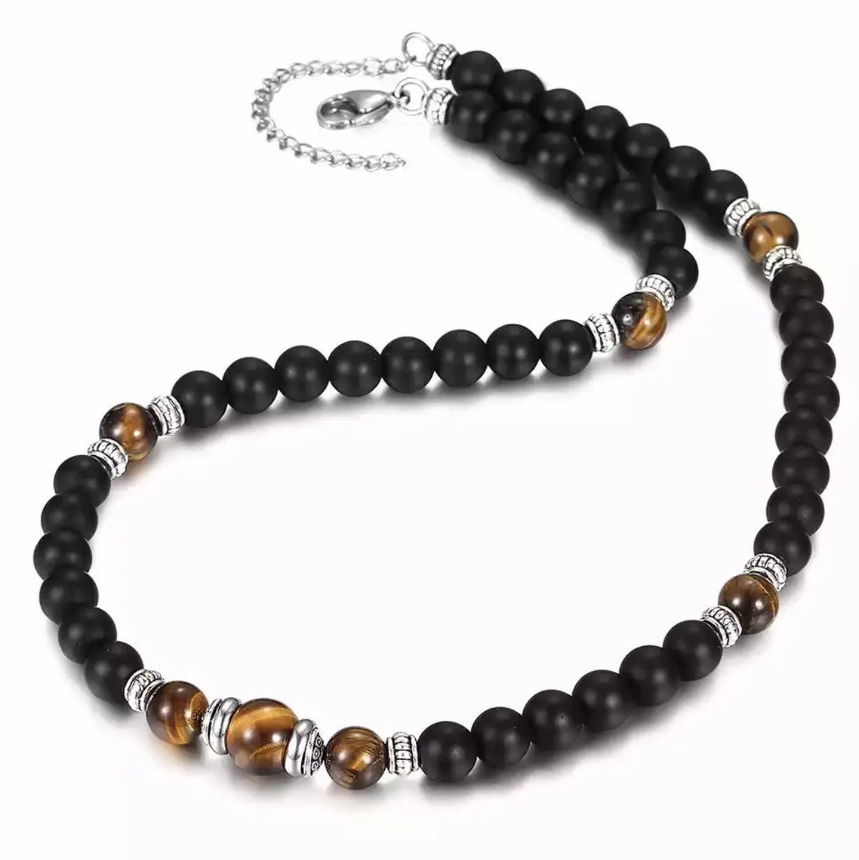 Handmade Gemstone Rose Quarts Sandalwood Men Tulsi Malachite Mala 108 Bead Necklace