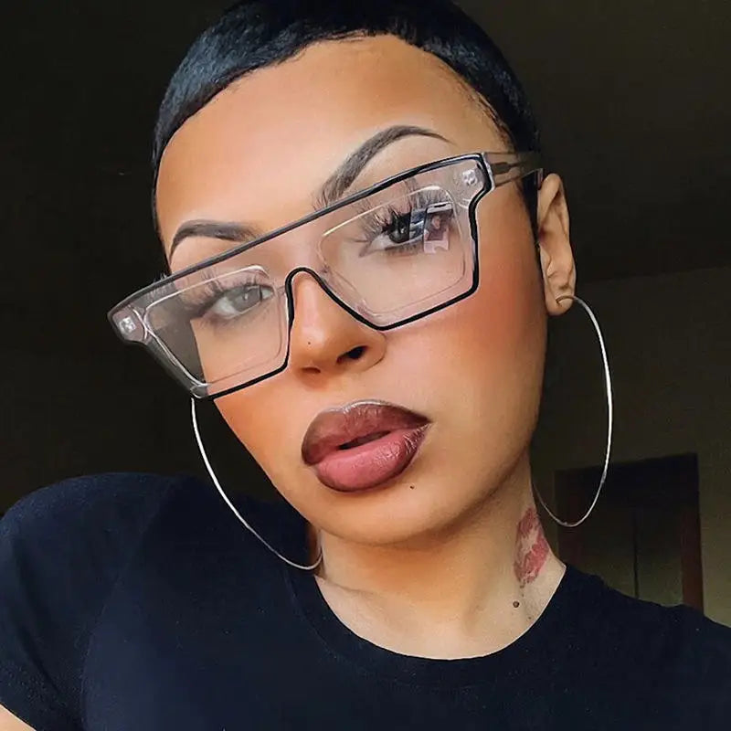 New 2023 Fashion Square Computer Anti Blue Light Glasses Eyewear Vintage Blue Light Blocking TR90 Eyeglasses Frames
