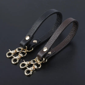 DIY Bag Accessories Top Quality New Arrival 30cm Black Brown Real Leather Bag Straps Womens Handbag Leather Handles