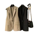 M-3XL Suit Vest New Loose Fitting Sleeveless Spring and Autumn Vest