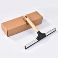 Shower Window Squeegee Eco-Friendly Hook Wooden Handle Silicone Scraper Household Car Window Glass Cleaning Tools 10'' 12'' 14''