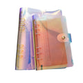 A5 A6 A7 6 Rings Binder Loose Leaf Binder 6 Hole Laser Spiral Notebook Cover File Folder Book for School Office Supplies