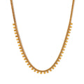 PVD 18K Gold Plated Classic Trendy Fashion Stainless Steel Round Disc Charm Necklace Women