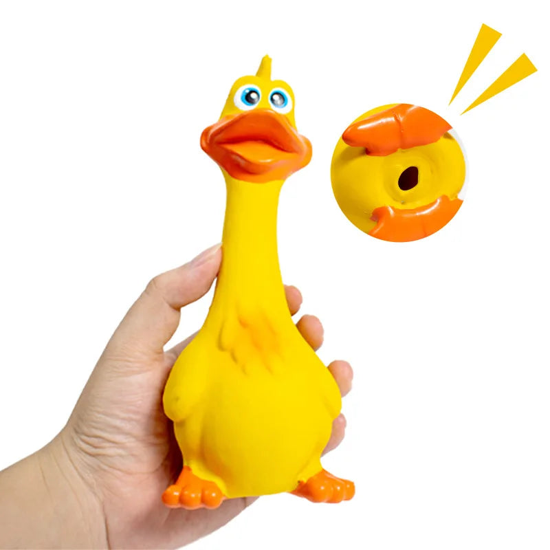 Wholesale Custom New Design Durable Rubber Latex Screaming Chicken Dog Chew Toys Best Squeaky Pet Plaything