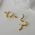 ICEBELA 925 Sterling Silver Twisted Earrings Cuffs Irregular Line Unisex Minimalist Style Simple Ear Clips With Geometric