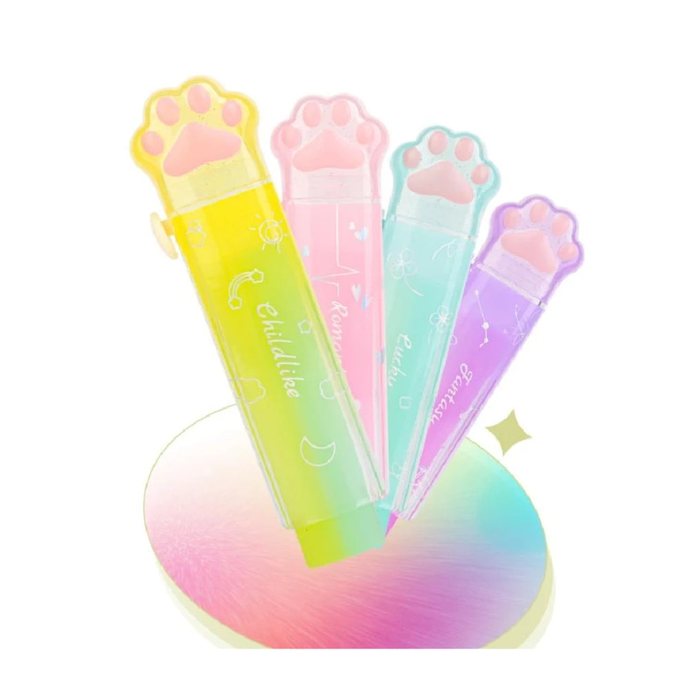 Cute Cat Paw Push-Pull Design Portable Rubber Eraser Cute School Office Supplies for Kids Office Stationery Prizes