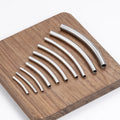 Wholesale Stainless Steel Curved Noodle Tube Spacer Bar Pipe Bead for DIY Necklace Jewelry Finding Components