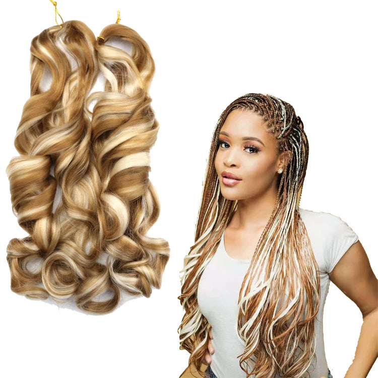 French Curls Loose Deep Wave Crochet Braids Hair Extensions Braiding Hair for Black Women French Curly Braiding Hair Spiral