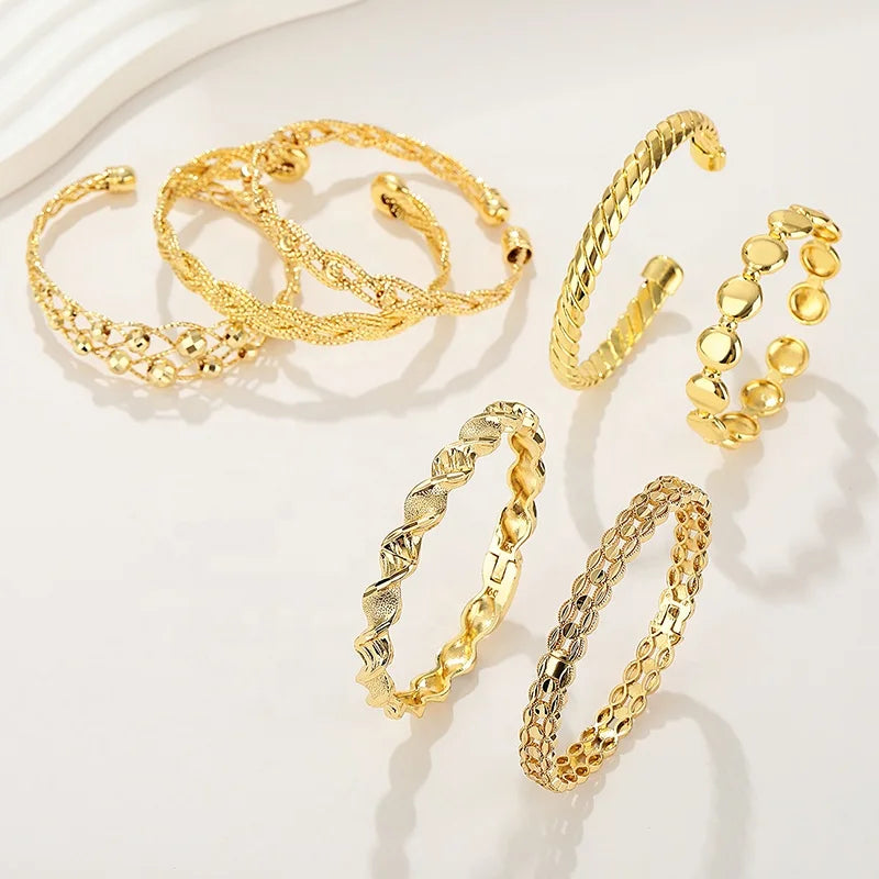Hengdian Wholesale Aaa Cubic Zirconia Brass 18K Gold-Plated Jewelry Femme Fashion Jewelry Bracelets & Bangles Women