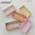Wholesale Nude Color Empty Lash Packaging Box Paper Material for 3D 5D Mink Fluffy Curly Eyelash Vendors