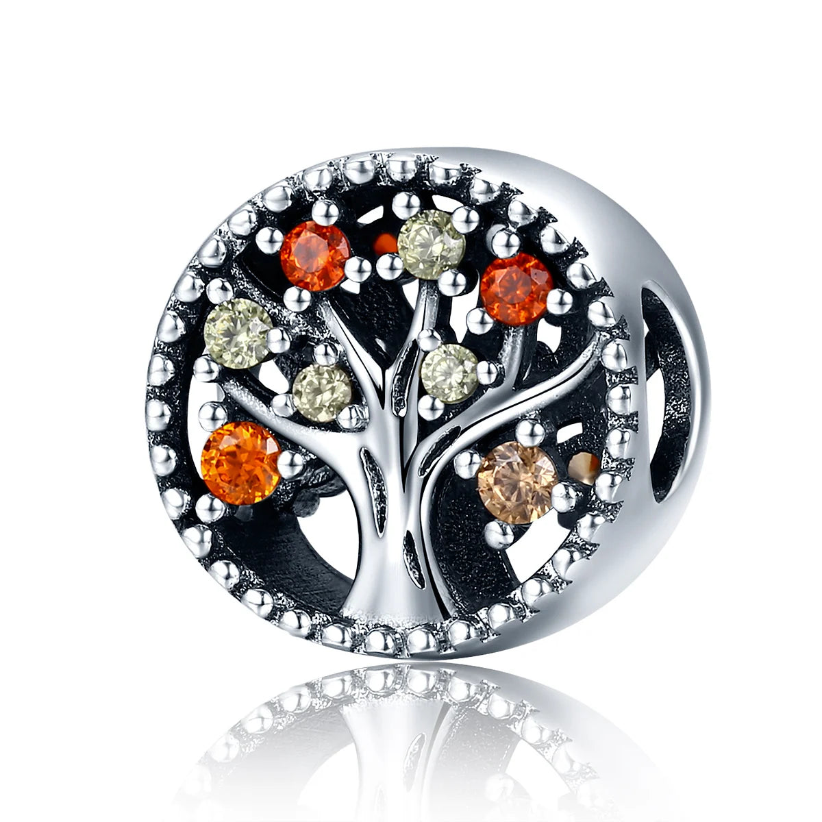 Factory 925 Sterling Silver Autumn Genuine Tree of Life Fruitful Autumn Beads Fit Original Charm Bracelets Jewelry SCC219