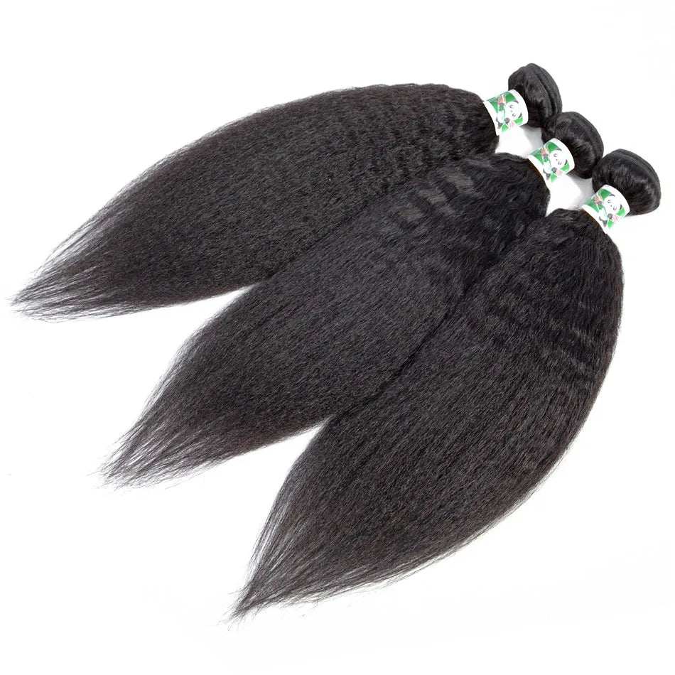 Cheap 30 40 Inch Long Human Hair Kinky Straight Bundles YesWigs Raw Indian Cuticle Aligned Double Drawn Hair Extension Weaving MegaBDM