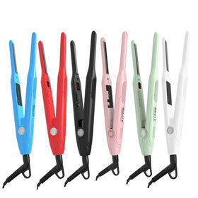 Private Label Mini Hair Straightener LED 3/10 Inch Pencil Flat Iron Titanium MCH Ceramic Fast MCH Heating Hotel Use Electric