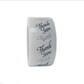 Customisable Size 500pcs/Roll Heart-Shaped Holographic 'Thank You' Personalised Printing Label Sticker Black Gift Package