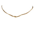 Simple Minimalist Stainless Steel Round Snake Chain Necklace Gold Plated for Women & Girls Valentine's Day Gift