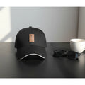 WoZhen Premium Men Casual Style Sandwich Curved Brim Hat Leather Custom Logo Sports Baseball Dad Cap