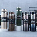 Custom Logo 316 Vacuum Insulated Thermal Flask Metal Double Wall Stainless Steel Hot Water Bottle Vacuum Tumbler with Handle