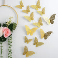 12pc/set Wedding Party Decoration 3d Wall Stickers Home Decor butterfly