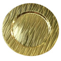 Fancy Elegant Metal Shiny 13 Inch  Plastic Charger Plates for Restaurant Wedding Party Decorative