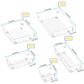 Factory Wholesale 16 Pcs Transparent Drawer Storage Transparent Storage Box Supply Plastic