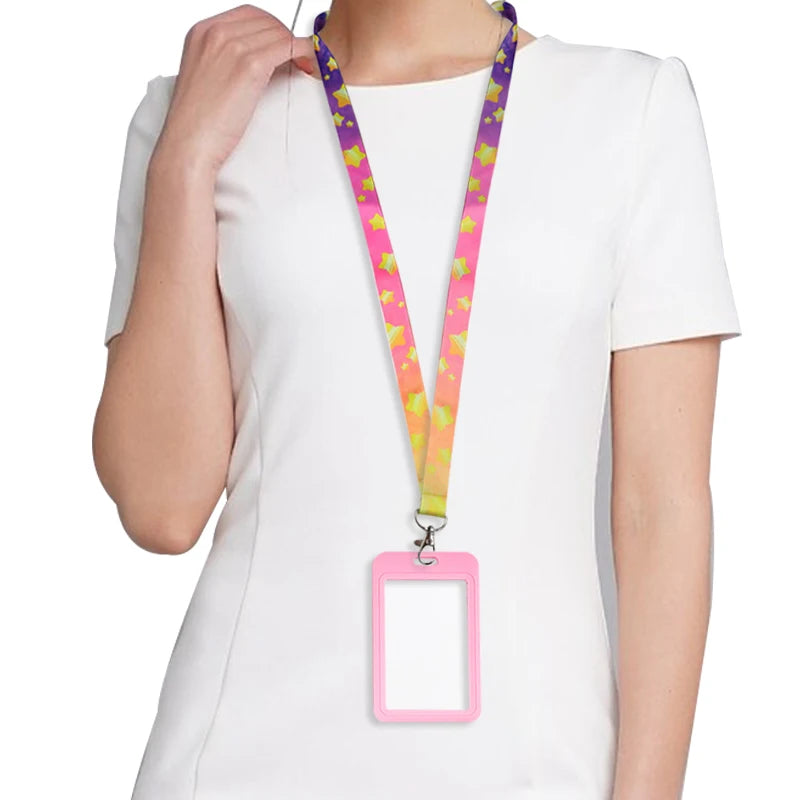 Cartoon Cute Kawaii Neck Straps Keychain Keys ID Card Badge Holder Keycord DIY Hanging Rope Keyring Custom Love Pink Lanyard