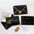 High End Black Acrylic Business Cards Gift Cards with Velvet Envelope and Wax Seal Stickers Custom Greeting Cards for Company