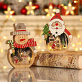 LED New Christmas Decorations Luminous Santa Claus Wooden Decorations Hotel Window Layout Christmas Gifts