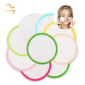 Beauty Tools 3.15" Round Soft Reusable Bamboo Terry Makeup Remover Pads Laundry Bag Set Face Towel Cleaner