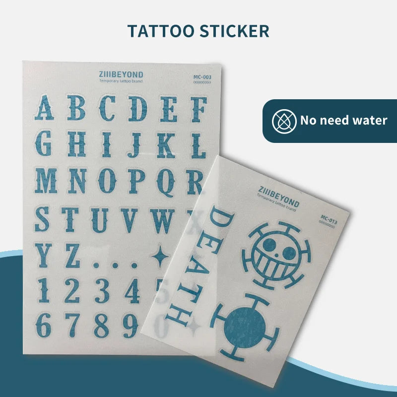 Customizable 7-14 Days Semi-Permanent Tattoos New Business Tech Genipa Extract Transfer PVC No Water Press Wear Temporary Body