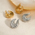 Fashion Horn Design 18k PVD Earrings Women's Stainless Steel Studs Waterproof Jewelry Earrings Factory Direct Sales