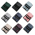 Men's Business Polyester Tie Set Includes Bow Tie Pocket Square Cufflinks Gift Box for Party Wedding Man's Bow Ties Cufflink