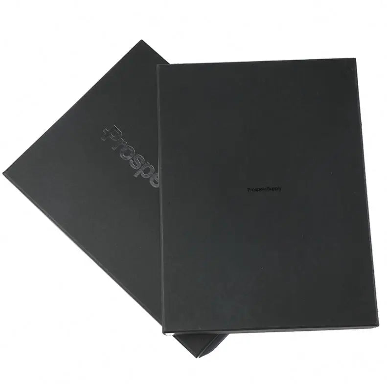 Black Hamper Luxury Branded Cardboard Shipping Box Large Foldable Gift Boxes with Ribbon