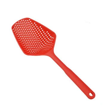 HelloWorld Turner Slotted Spatula Heat-Resistant Scoop With Mesh Kitchen Scoop Colander Strainer Slotted Spoon Spatula Skimmer