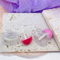 Heart Shape Transparent pink Lip Gloss Tube Makeup Plastic Lipgloss Container 5ml